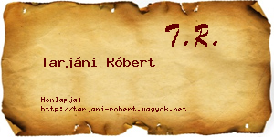 Tarjáni Róbert névjegykártya
